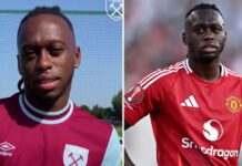 Det ser ud til, at Aaron Wan-Bissaka bliver i Premier League efter West Hams nedrykning