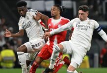 Federico Valverde hos frisøren viser arret fra et sammenstød med Aurélien Tchouaméni
