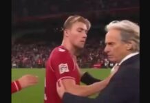 Rasmus Hojlunds møde med Jorge Jesus efter Portugal-Danmark-kampen går viralt
